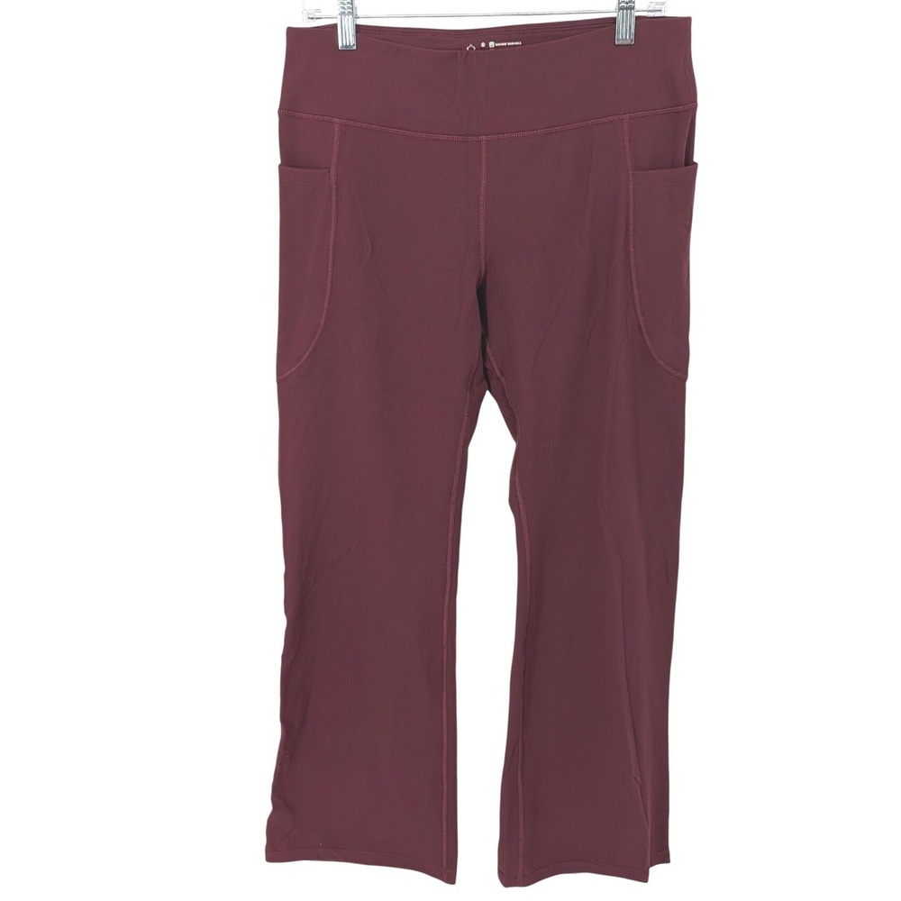 Heathyoga Flare Pants Women XL Burgundy Bootcut High Waist Pockets Athleisure